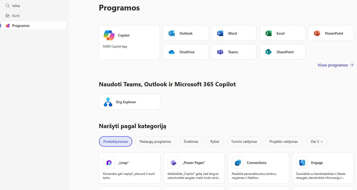 teams officeprogramos