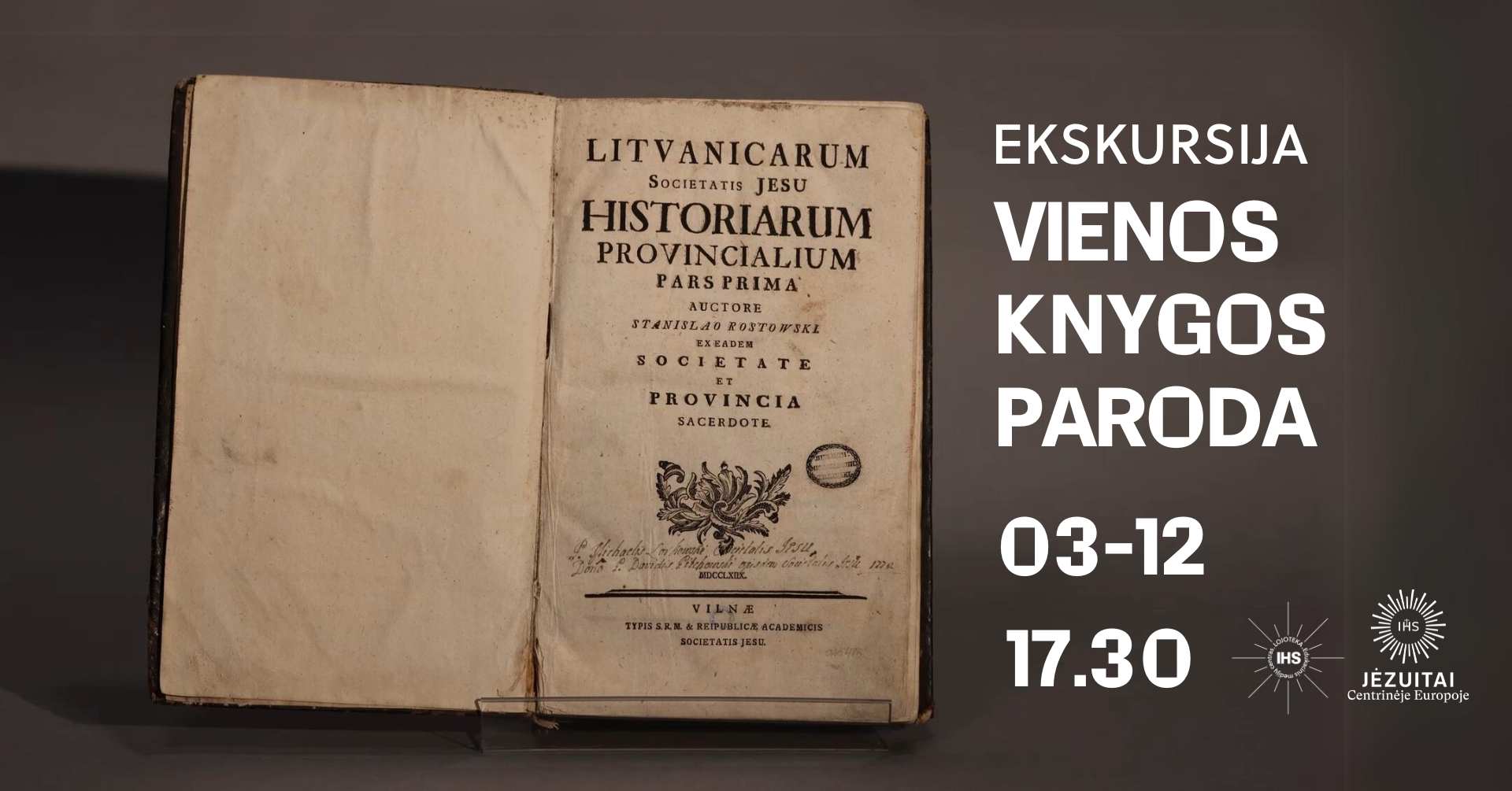 Ekskursija  „Vienos knygos paroda“ | Lietuvos jėzuitų bibliotekos fondas
